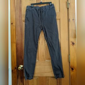 Men's elastic waist and elastic leg casual pants, size XL